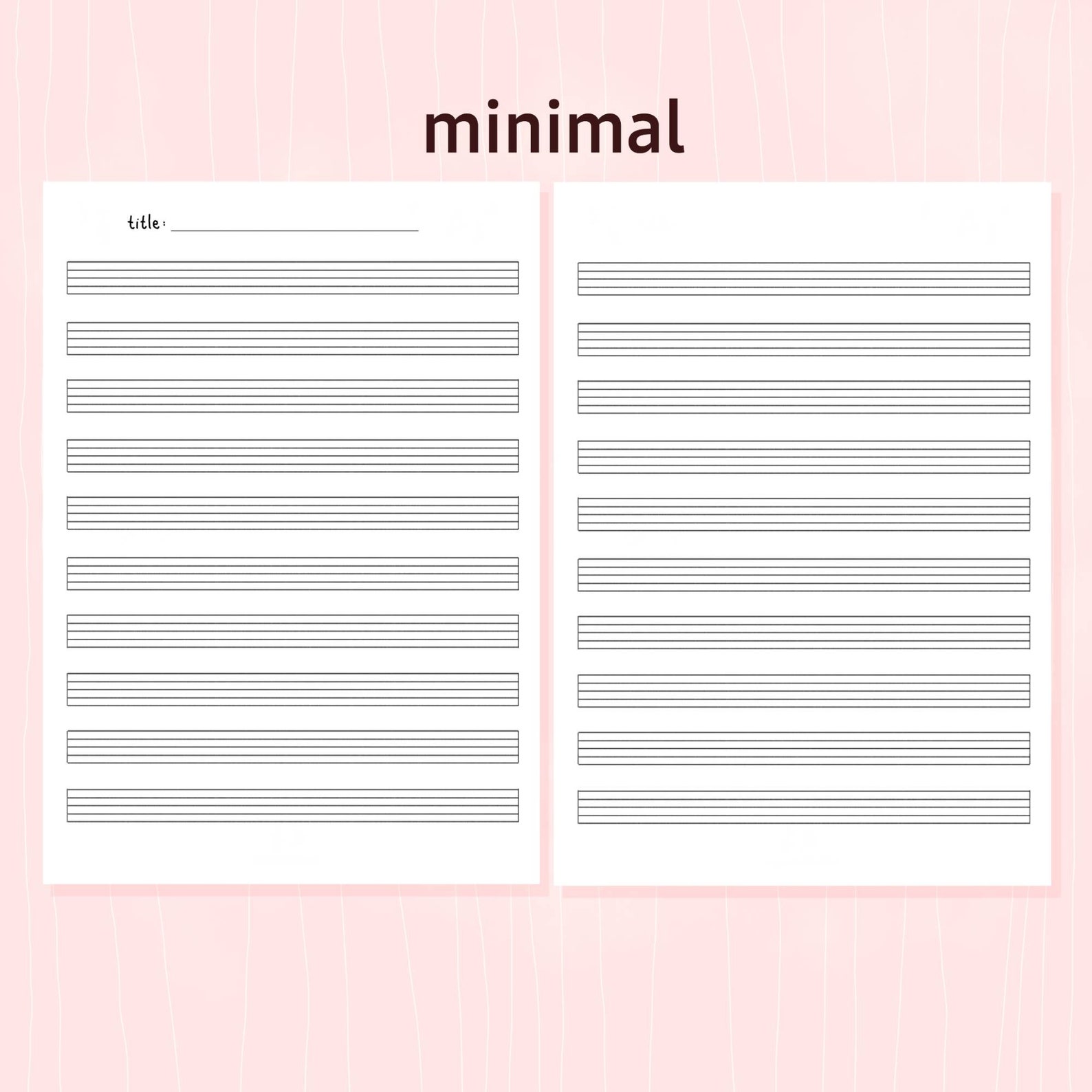 Blank Sheet Music Printable | A4 US Letter - Etsy