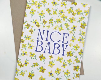 Baby Shower Card, New Baby Gift, Gender Neutral