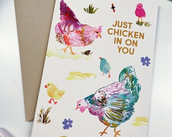Chicken In On You Blank Card, Single, Box of 5