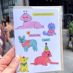 Sagen Sie Ihrem Hund Geburtstagskarte, Happy Birthday, Hunde Person Karte