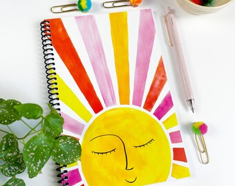 Sunshine Journal, Half Letter Spiral Notebook