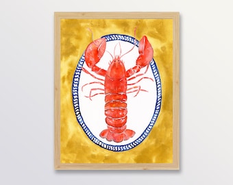 Lobster Watercolor Art Print