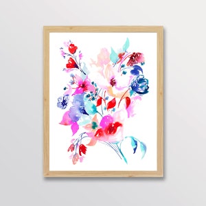 Bright Bouquet Floral Watercolor Art Print