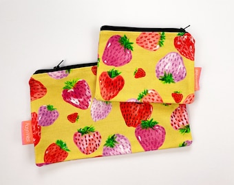 Strawberry Zippered Pouch Makeup Bag Gift