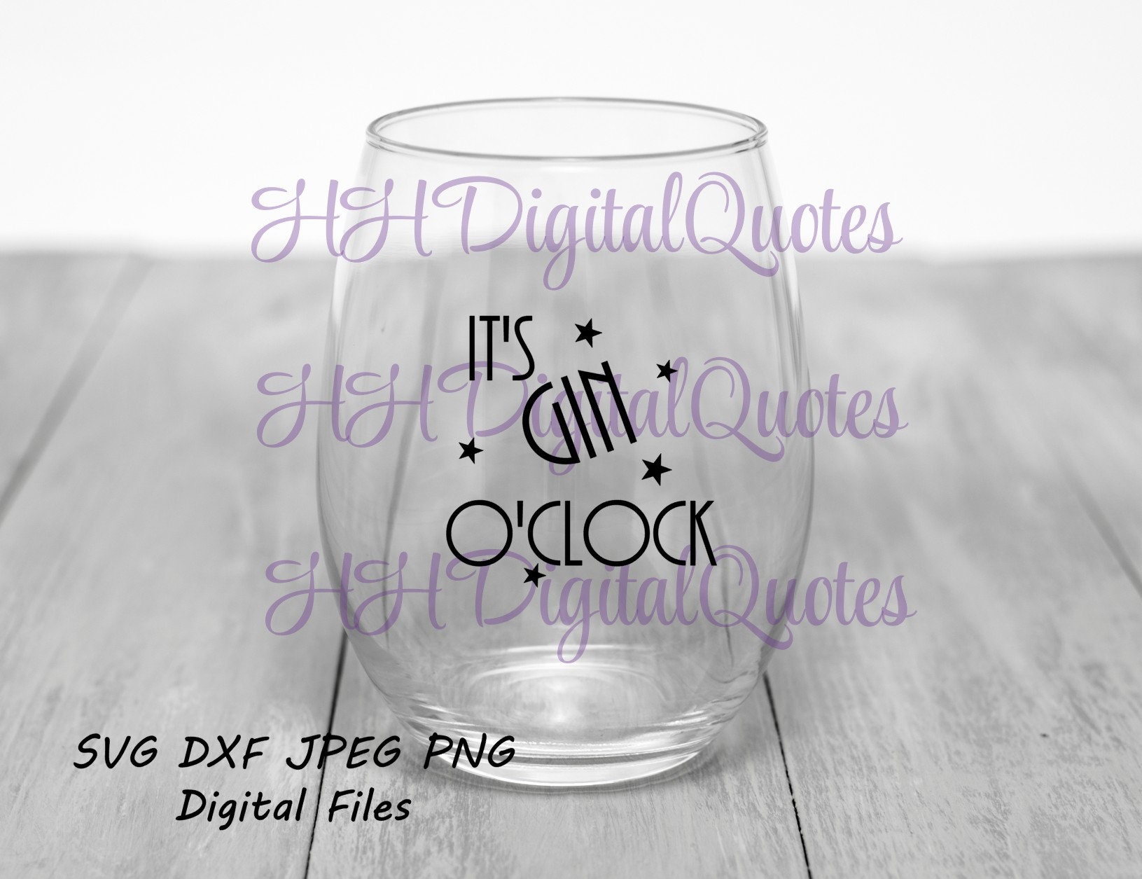 Download It S Gin O Clock Digital Download Png Svg Jpeg Etsy