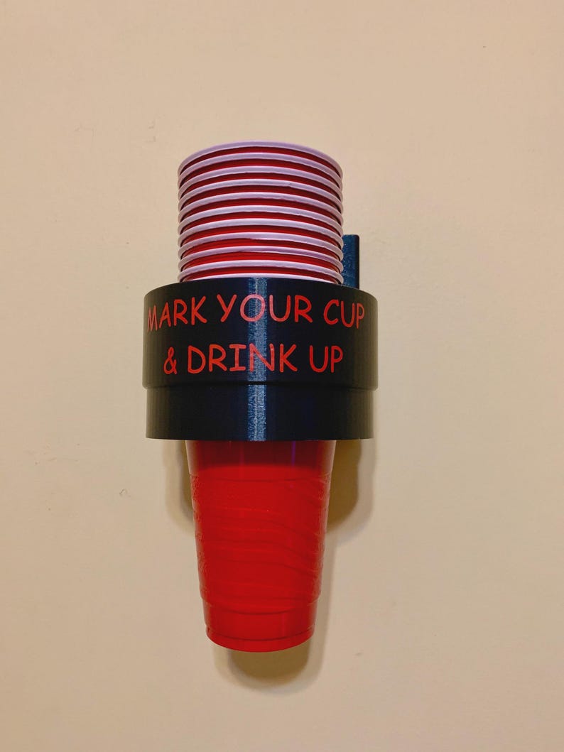 Beer Cup Holder Dispenser Wall Mounted With Marker Mount (18oz) - Etsy