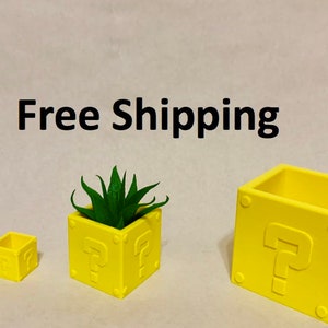 Mario Block Succulent Pots | Mario Kart Pots | Pencil Holder | Mario Succulent Planter