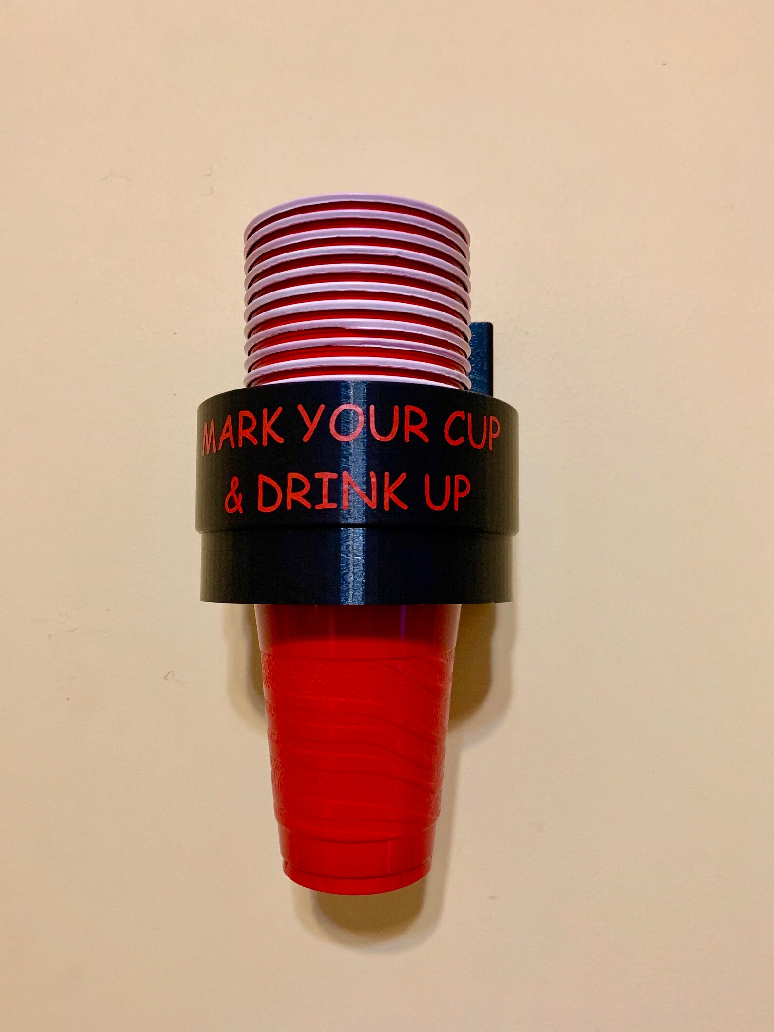 Solo Cup Holder Dispenser Wall Mounted With Marker Mount Etsy