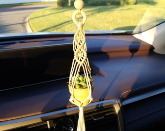 Car Plant Hanger, Mini Macrame Plant Hanger, Car Diffuser, Car Accessory, Car Charm, Party favorsn, Rainbow of colors,