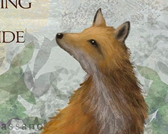 Inspirational Card "Everything You Need is Right Inside of You", Encouragement Card, Fox and Grapes, Aesop's Fable Card