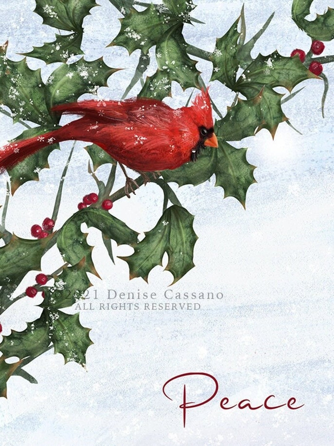 Cardinal Holiday Boxed Greeting Card Box of Christmas Cards Etsy