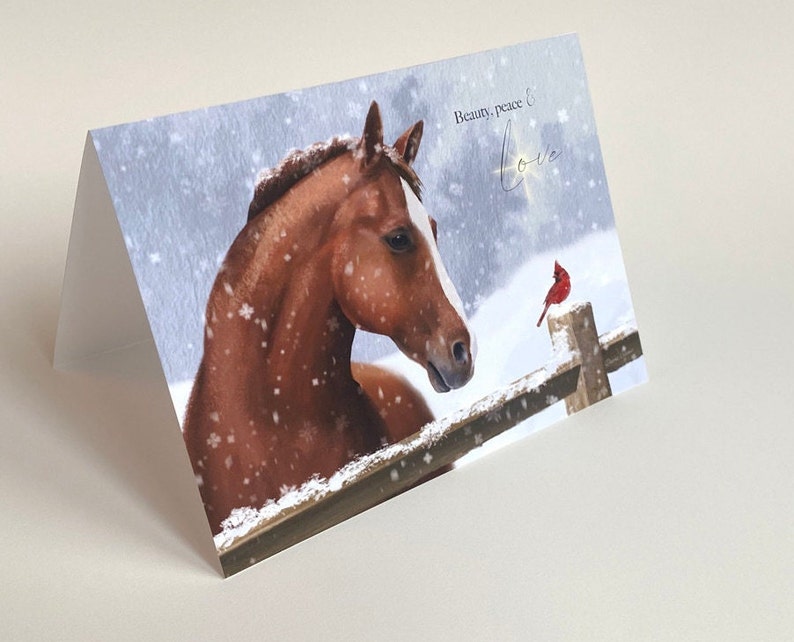 Horse Art Holiday Card Boxed Set Equine Art Horse Christmas Etsy