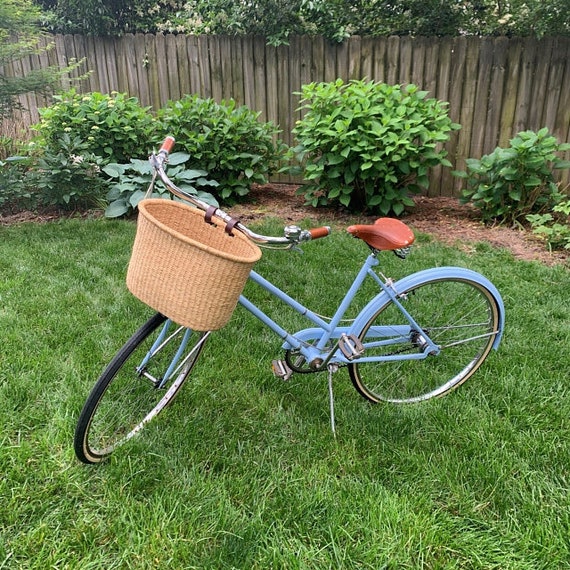 Bicycle Basket With Leather Straps Bike Front Basket Basket 