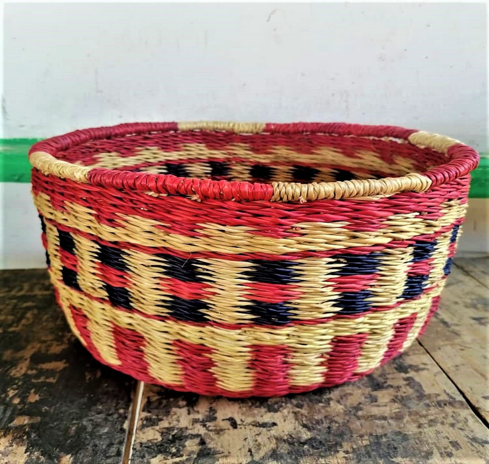Woven Fruit Bowl Bowl Basket Hand Woven basket Handwoven Etsy