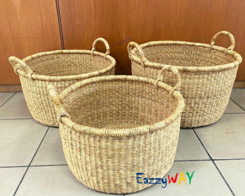 Set of 3 Mini Laundry Basket Large Laundry Basket African Etsy
