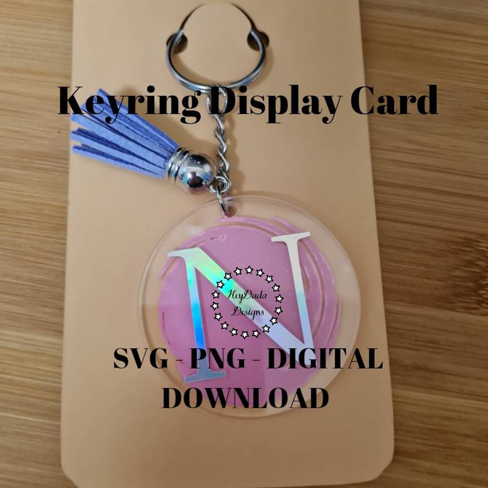 Keyring Display Card SVG Keychain Template Tag SVG Keyring | Etsy UK