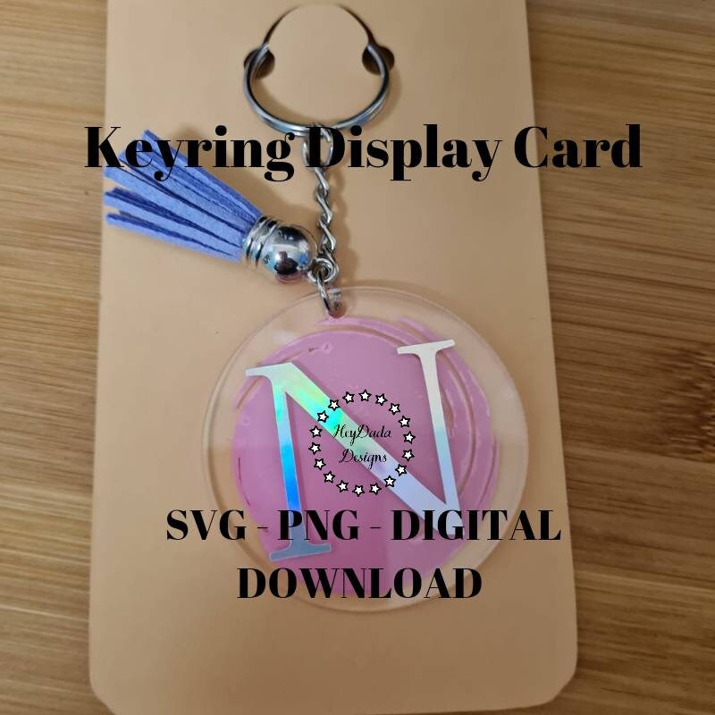 Keyring Display Card SVG Keychain Template Tag SVG Keyring - Etsy UK