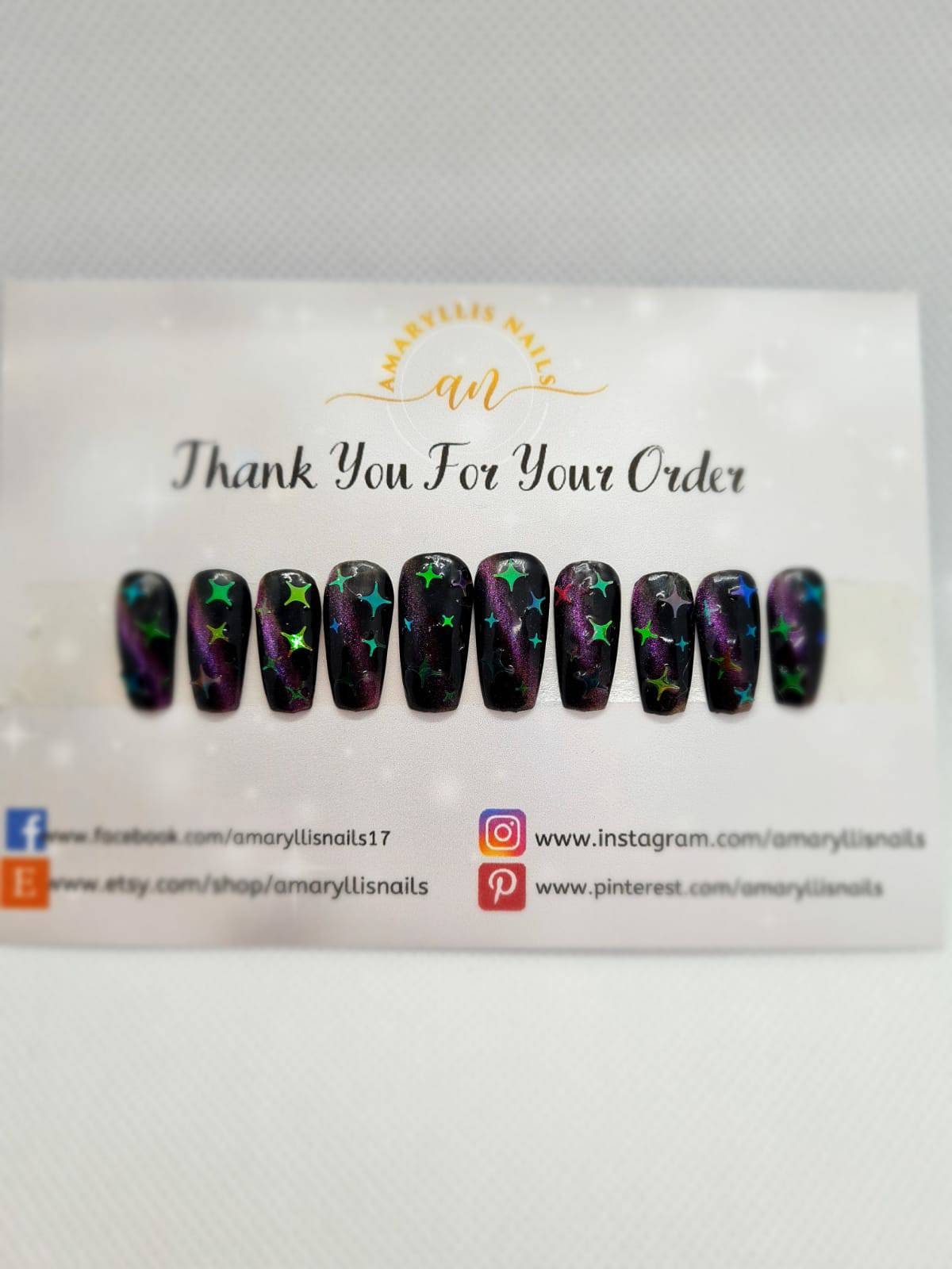 Press On Nails Thank You For Ordering Nail Card Thank You Canada
