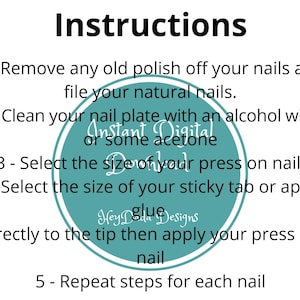 Press on Nail Instruction and Aftercare Advice Cards Digital - Etsy UK