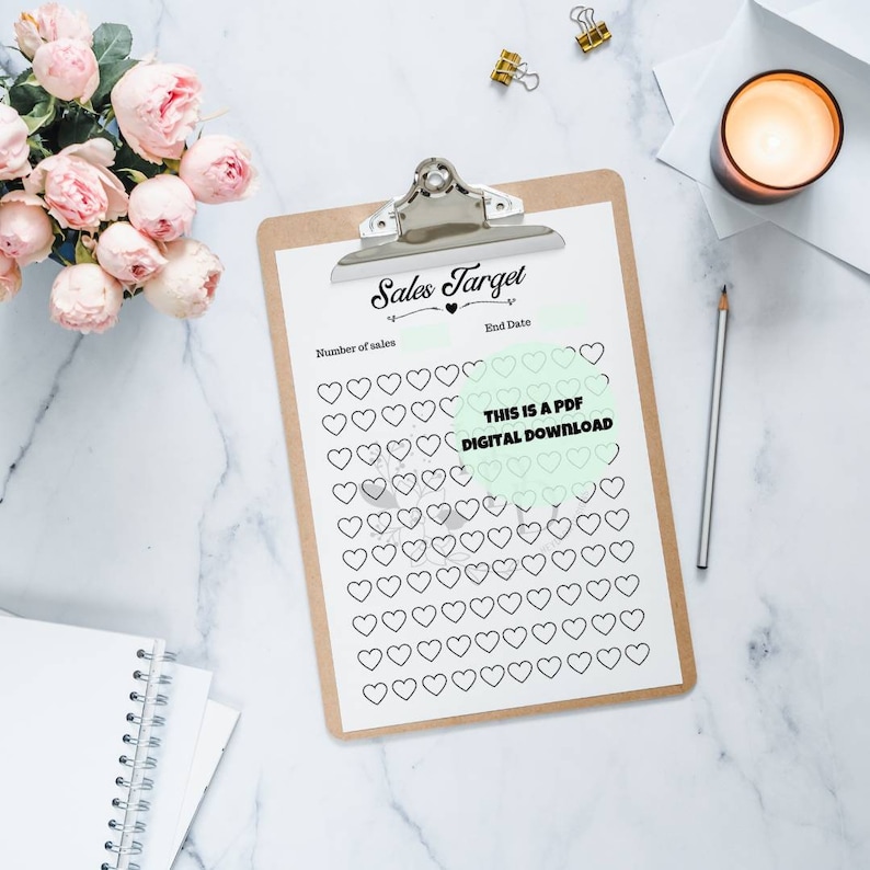 Printable Tracker Sales Target Tracker Sales Goal Goal - Etsy