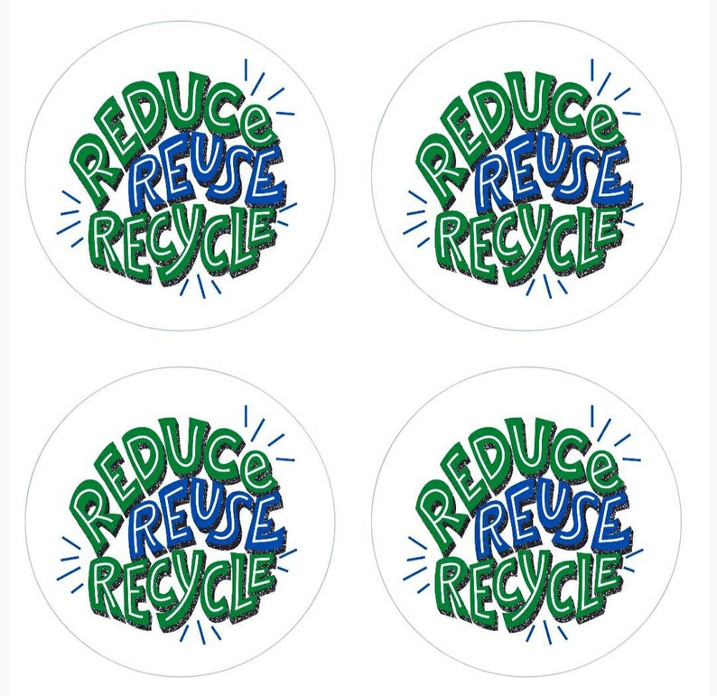 Reduce Reuse Recycle Stickers Business Sticker Etsy UK