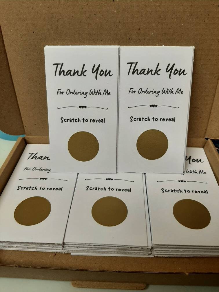 Business Scratch Cards Business Stationery Etsy UK