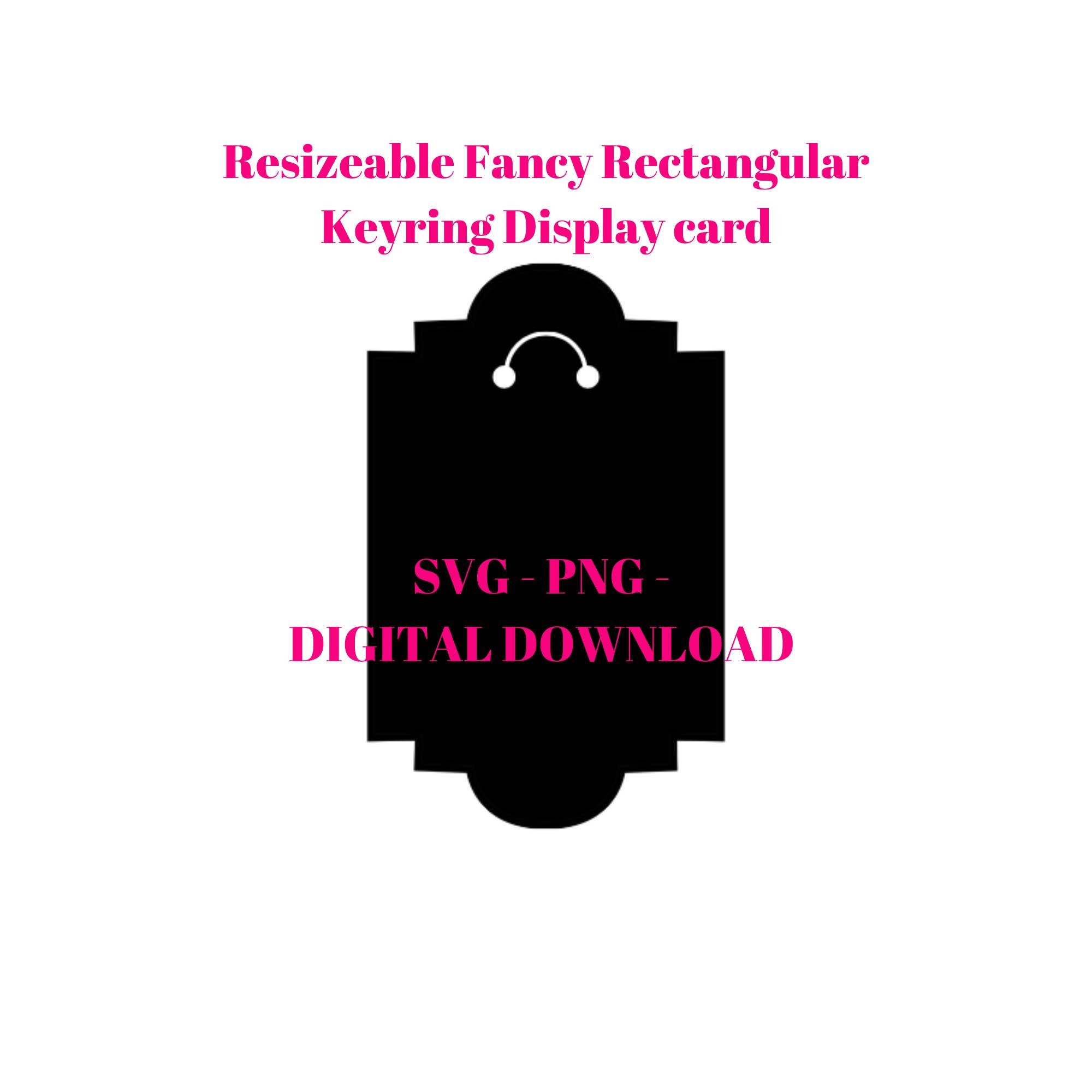 Keyring Display Card SVG Keychain Template Tag SVG Keyring - Etsy UK