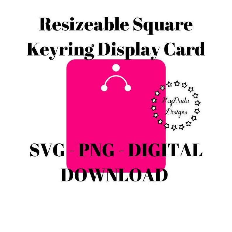 Keyring Display Card SVG Keychain Template Tag SVG Keyring Etsy UK