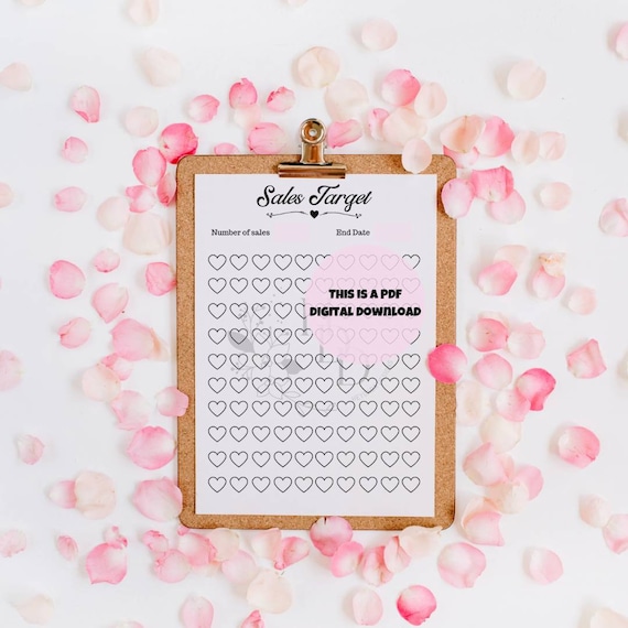 Printable Tracker Sales Target Tracker Sales Goal Goal - Etsy UK