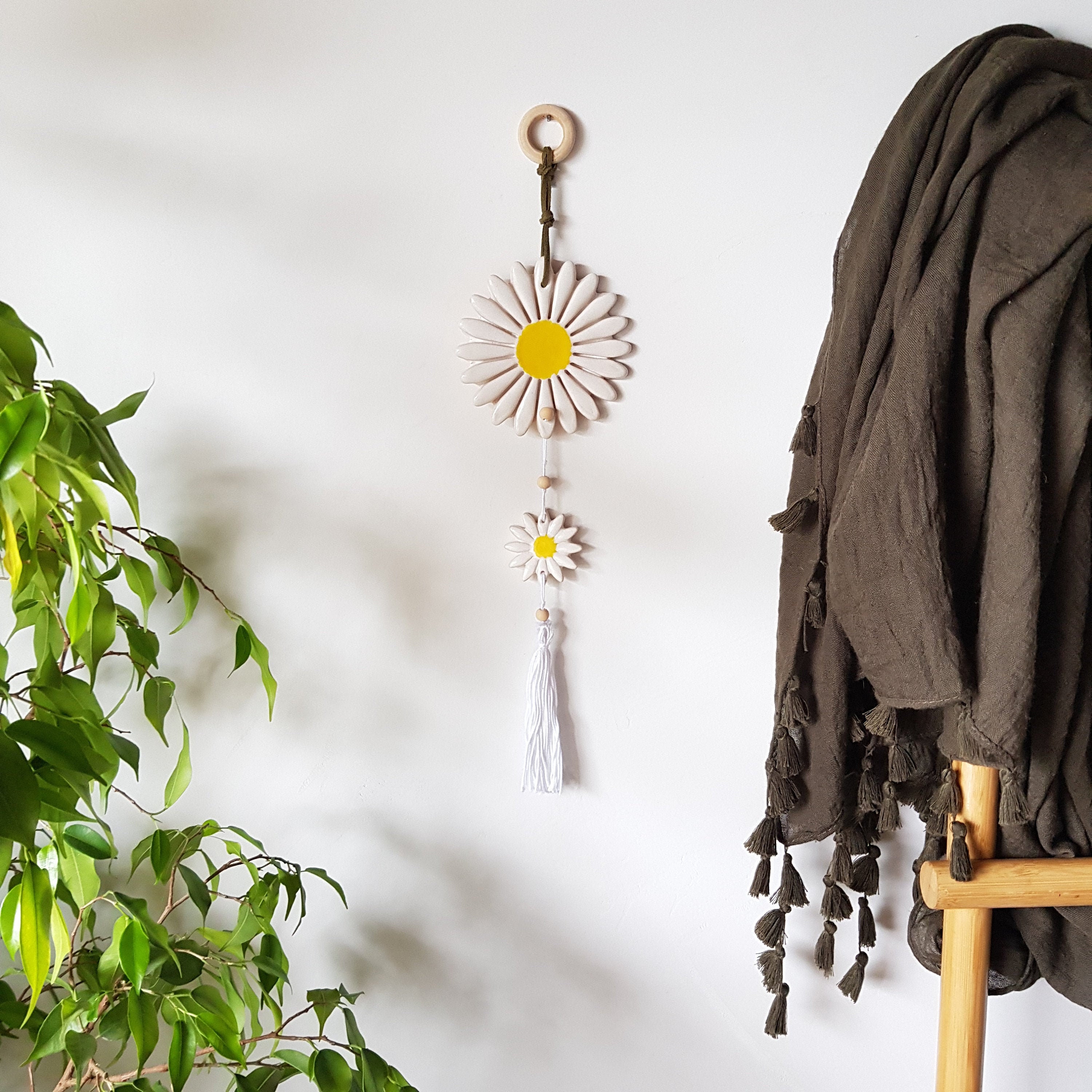 Daisy Wall Hanging Flower Wall Decor for Bedroom Chamomile Etsy