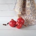 Ceramic pomegranate handmade Ceramic fruit sculpture Figurine pottery vase Pottery table berry decor 