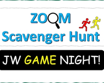JW Game Night | Instant Download | Zoom Game | Fun JW Game | Scavenger Hunt | Virtual Game | JW | Digital