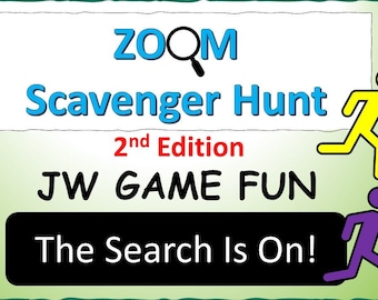JW Game Night | Zoom Indoor Scavenger Hunt | Great Fun for 4 to 20 Players | Instant Download | Digital | Teens, Kids and Adults | Easy Play
