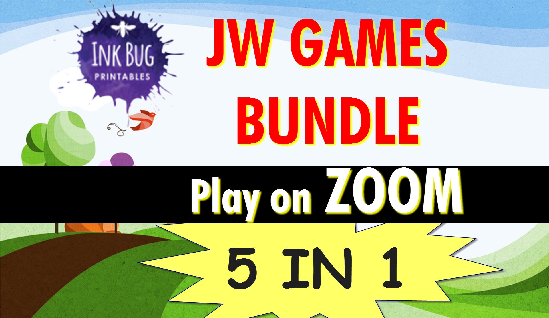 JW Game Bundle 5 IN 1 PACK New Games Great Fun for 4 to 20 Etsy