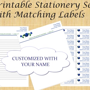 Hojas para escribir cartas personalizadas e imprimibles de JW y etiquetas de dirección / Suministros para servicios de campo / Con su nombre / Membrete personalizado