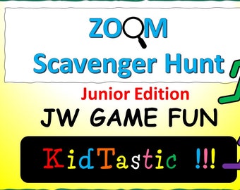 JW Kids Game Fun | Zoom Indoor Scavenger Hunt | Great Fun for 4 to 20 Children | Instant Download | Digital | Kid Friendly | Easy | Ages 4+