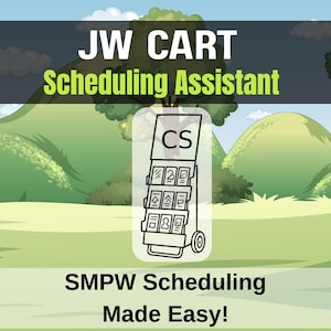 JW Cart Scheduling Assistant --SMPW Cart Schedule with Ease, Jehovah's Witness App for SMPW and Public Cart Witnessing, Auto Schedule Shifts
