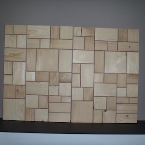 Große HolzWandkunst - Moderne abstrakte Holzwandkunst - 3D - Reclaimed Holz Wandskulptur - Geometrische Holzkunst