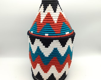 Stor förvaringskorg i berberstil, 45 cm hög