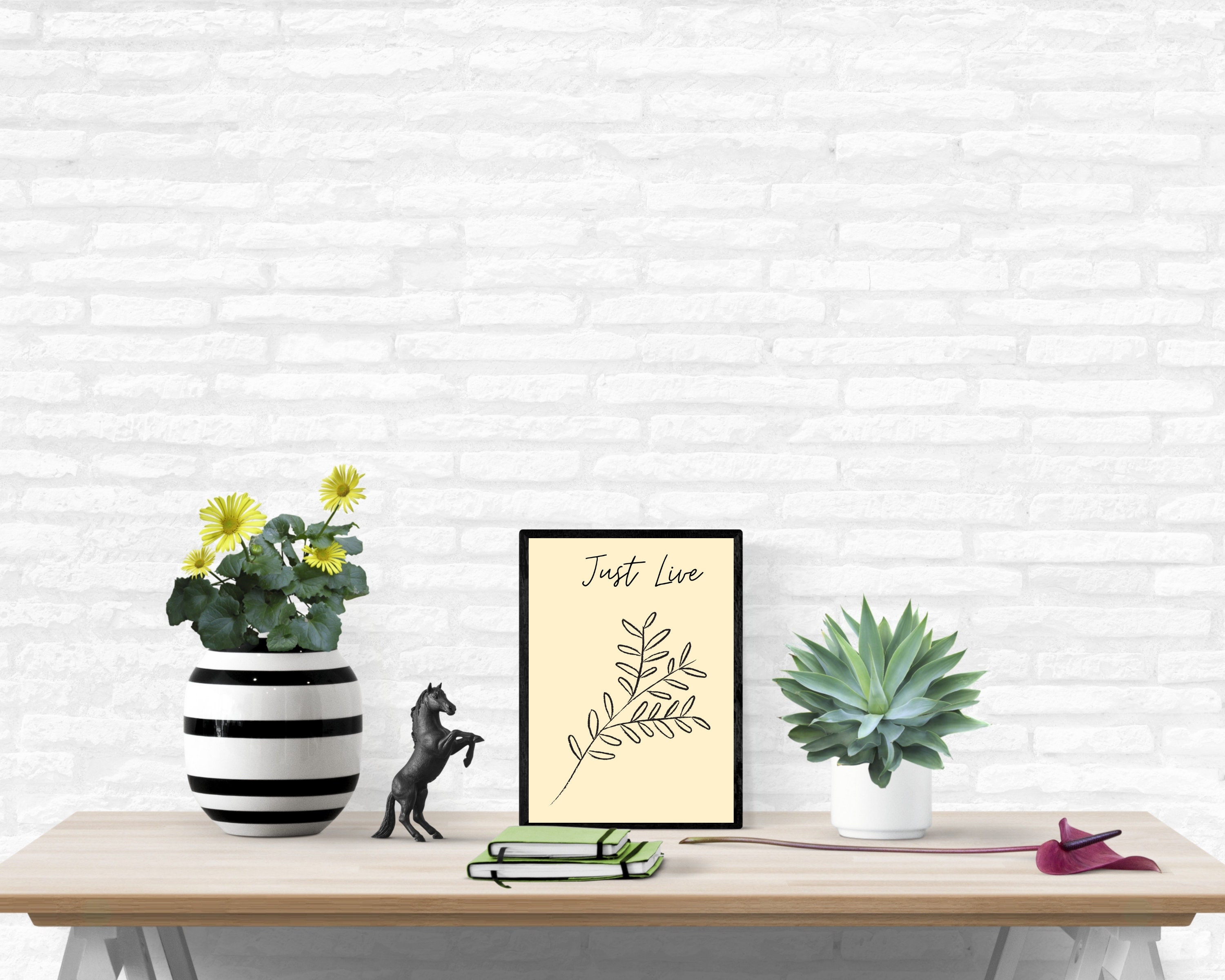 Just Live Wall Art/ Instant Downloads/ Downloadable Print/ Etsy