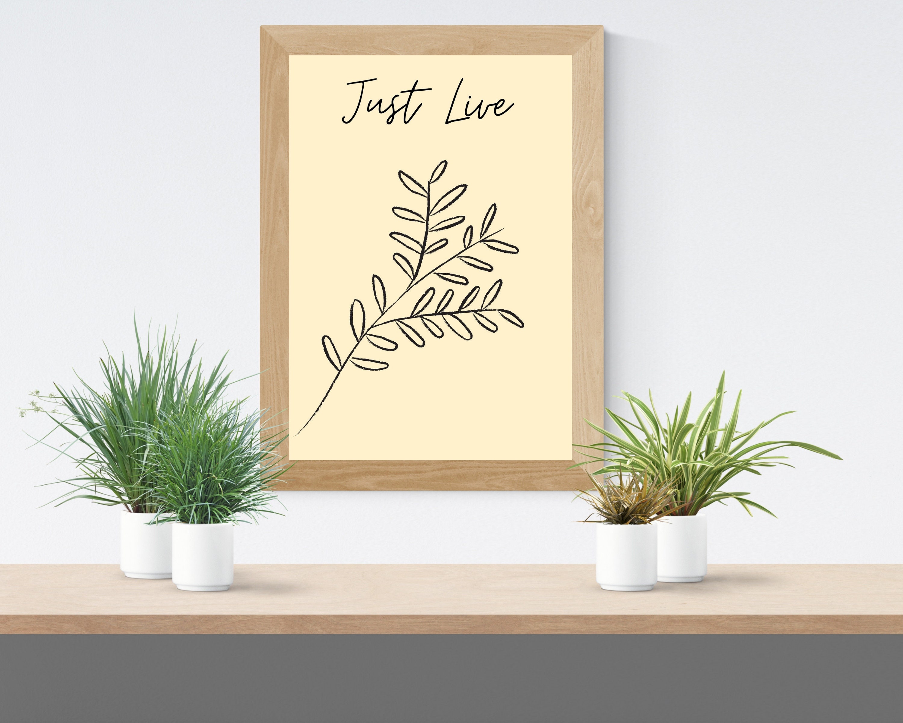Just Live Wall Art/ Instant Downloads/ Downloadable Print/ Etsy
