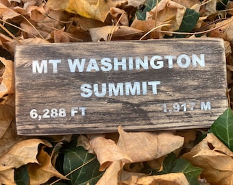 Mount Washington Summit Sign NH
