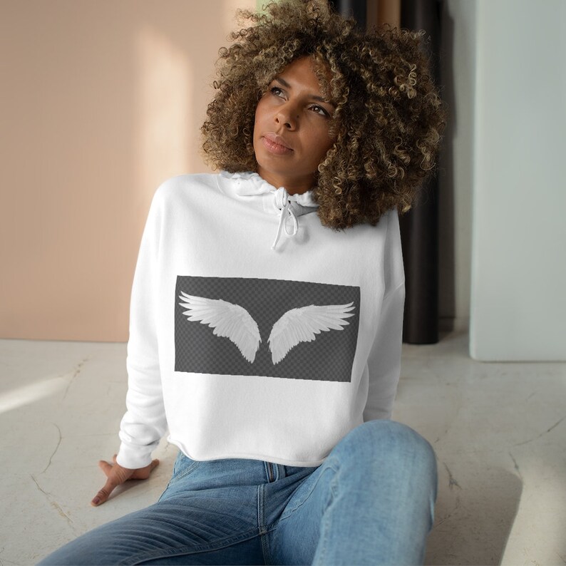 Angel Wings Crop Hoodie