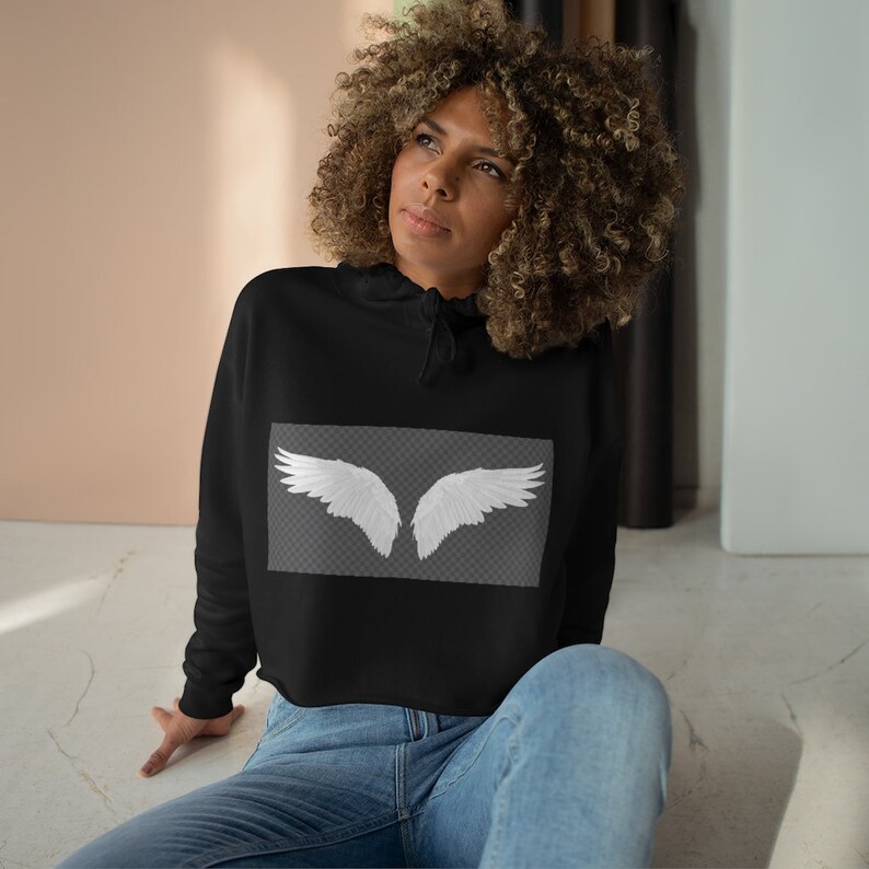 Angel Wings Crop Hoodie