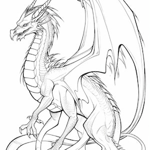 50 Dragon Coloring Pages,adults Printable Coloring Pages ,adult Dragon