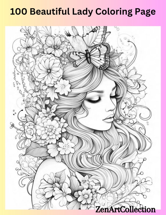 Black Woman Adult Coloring Book: Adult coloring book for black women is Now  relaxation 8.5X11 different 50 Gorgeous black women to color and stress