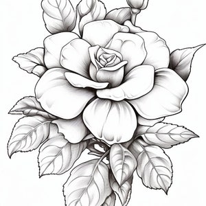 120 Flower Coloring Pages for Adults and Kids ,Stress Relief Coloring Pages,Instant Digital Download,Flowers Mandala Coloring Pages