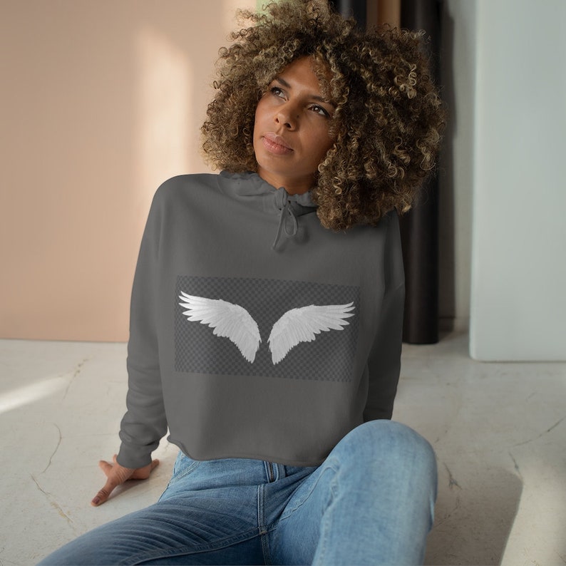 Angel Wings Crop Hoodie