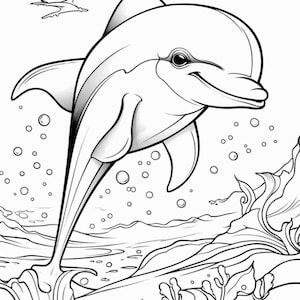 Cute Ocean Animals Coloring Pages,Kids Printable Coloring Pages ,Children Maritim Colouring Book - Digital Download,Printable color