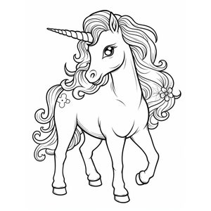 50 Unicorn Coloring Pages For Children,Games and Coloring Pages - Instant Digital Download